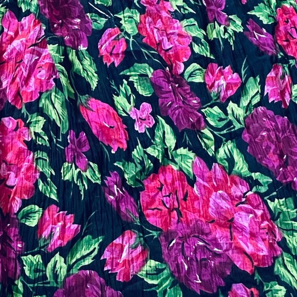 Tina Vintage 90s Indian Cotton Witchy Ethereal Romantic Hippie Floral Skirt - Picture 3 of 5